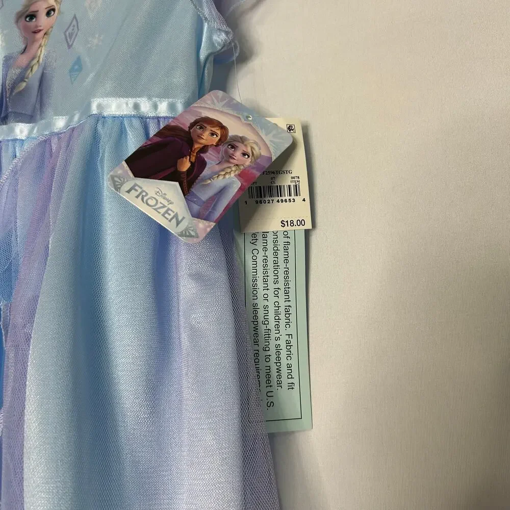Disney Frozen Elsa Dress Costume Girls Size 3T Blue Purple NWT Halloween